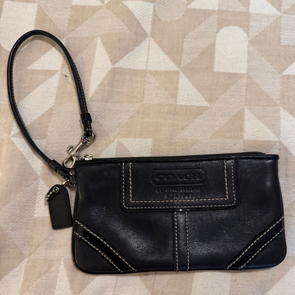 Coach Black Wristlet Clutch